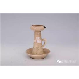 清仿哥釉高座油灯
